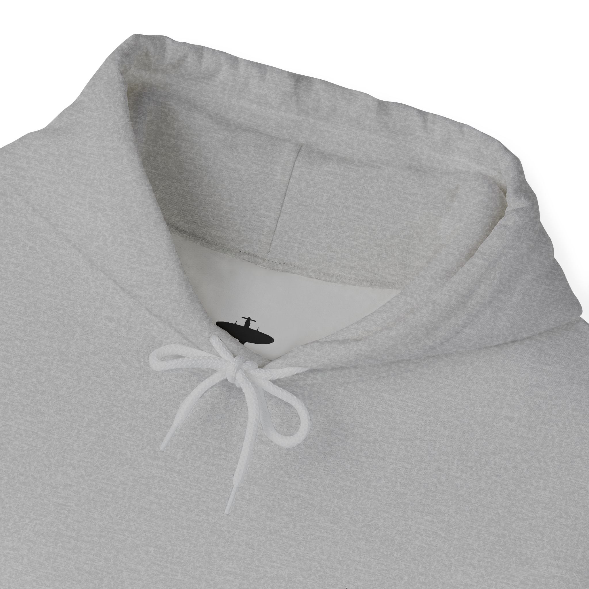 Spitfire Embroidered Aviation Hoodie — Vintage Plane Black Logo