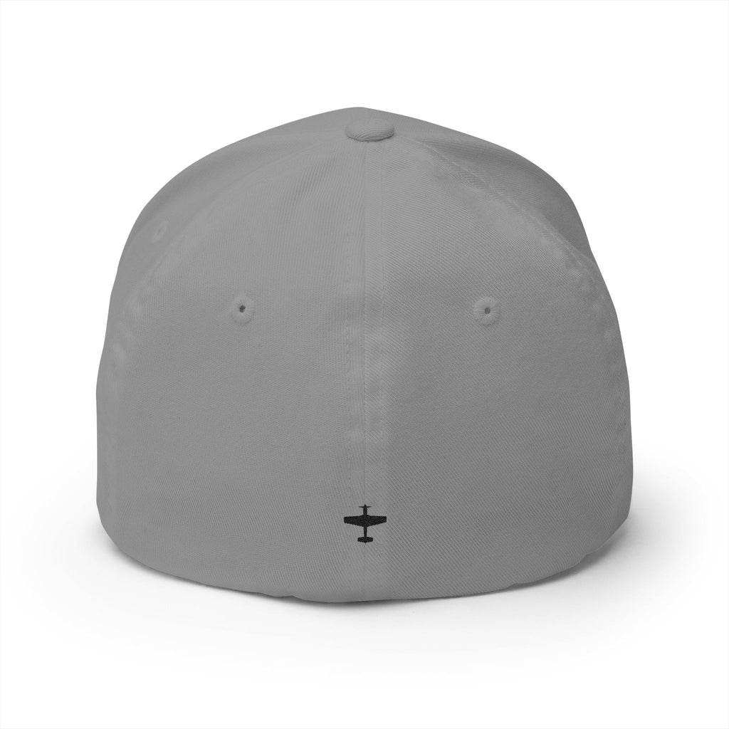 P-51 Mustang Embroidered Cap – Vintage Airplane Hat - Black Logo