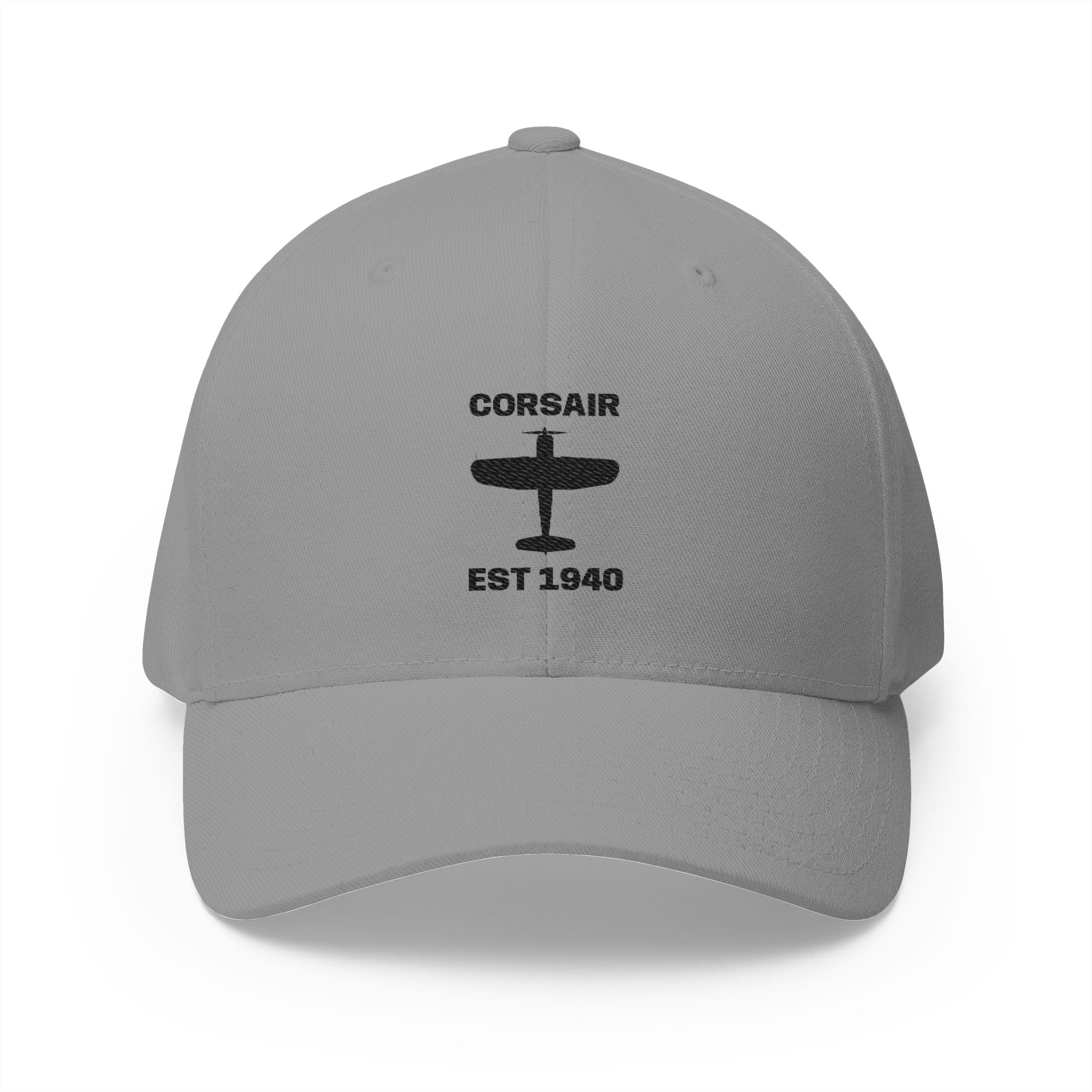F4U Corsair Embroidered Cap – Vintage Airplane Hat - Black Logo