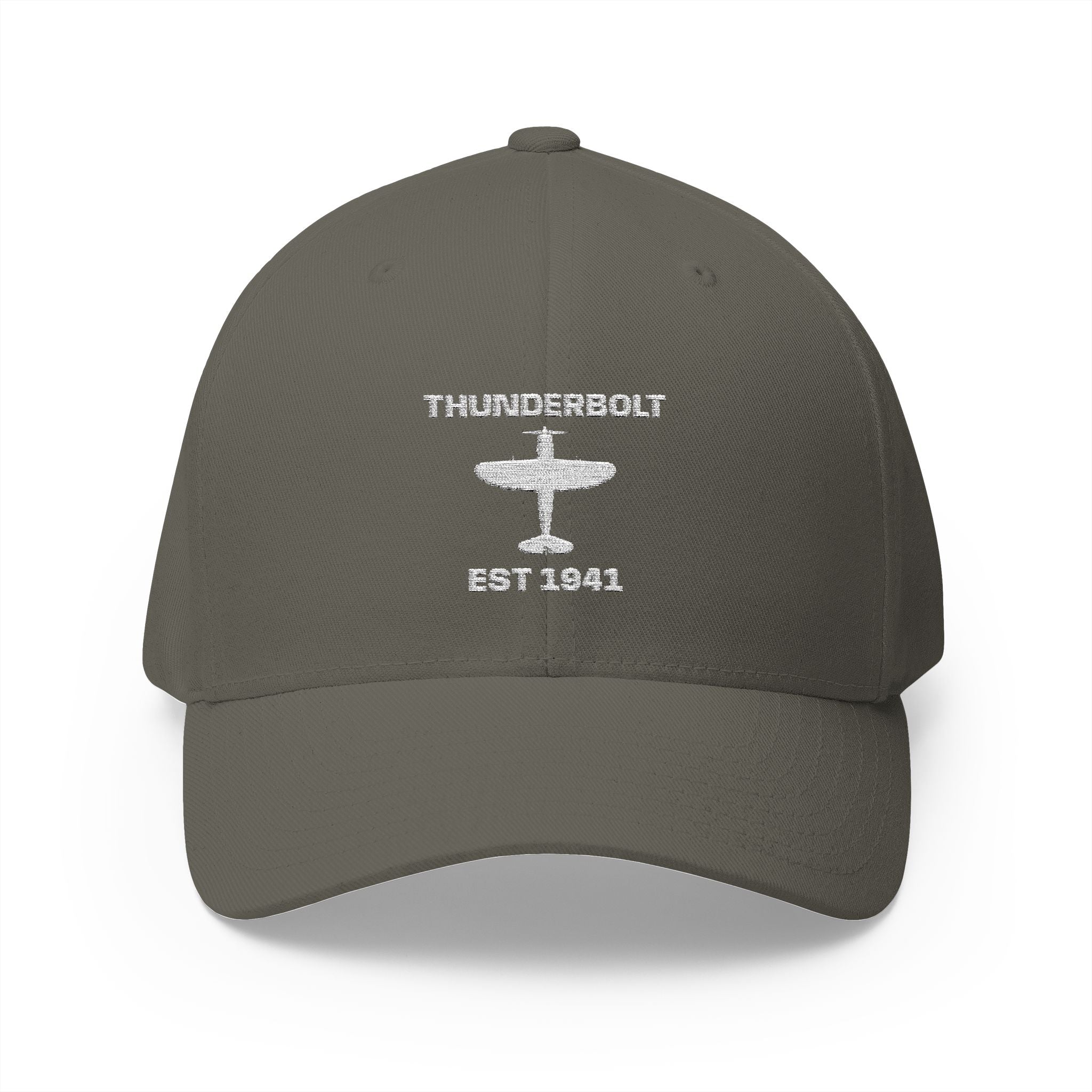 P-47 Thunderbolt Embroidered Cap – Vintage Airplane Hat - White Logo