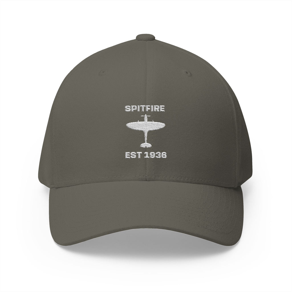 Spitfire Embroidered Cap – Vintage Airplane Hat - White Logo
